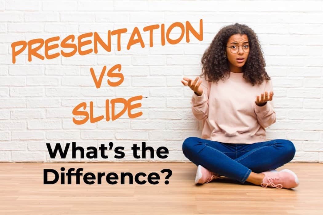 What is the difference between a slide and a presentation?