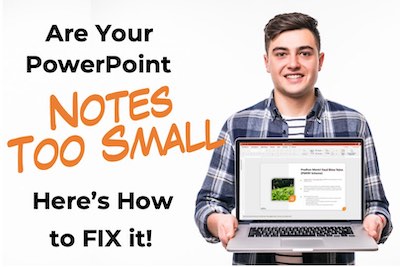 How to increase font size in the notes section of PowerPoint
