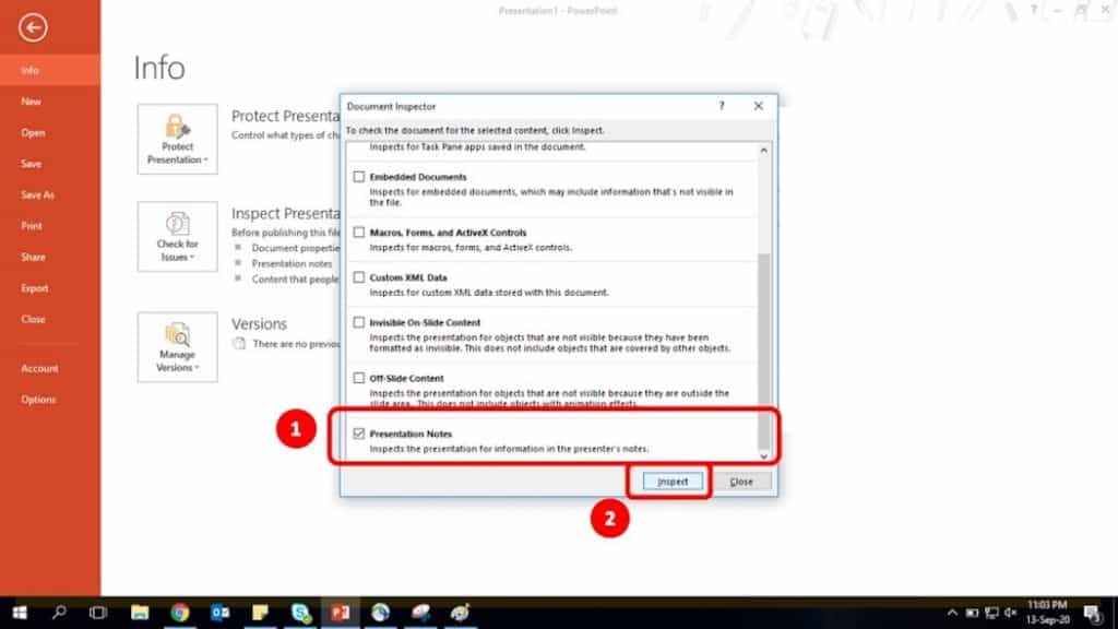 how to delete notes from powerpoint presentation