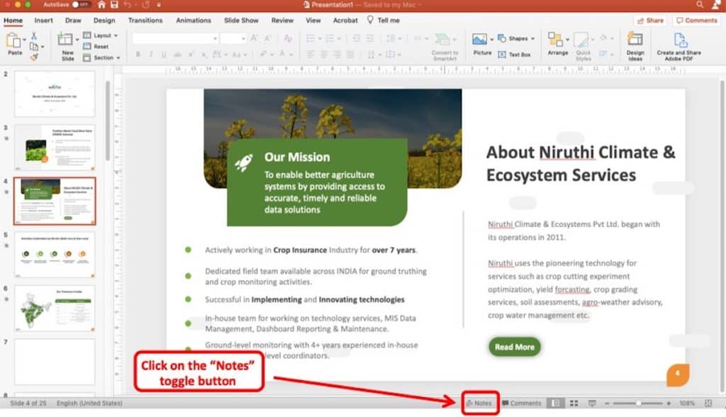 how to change the font size of notes in powerpoint 2016 mac
