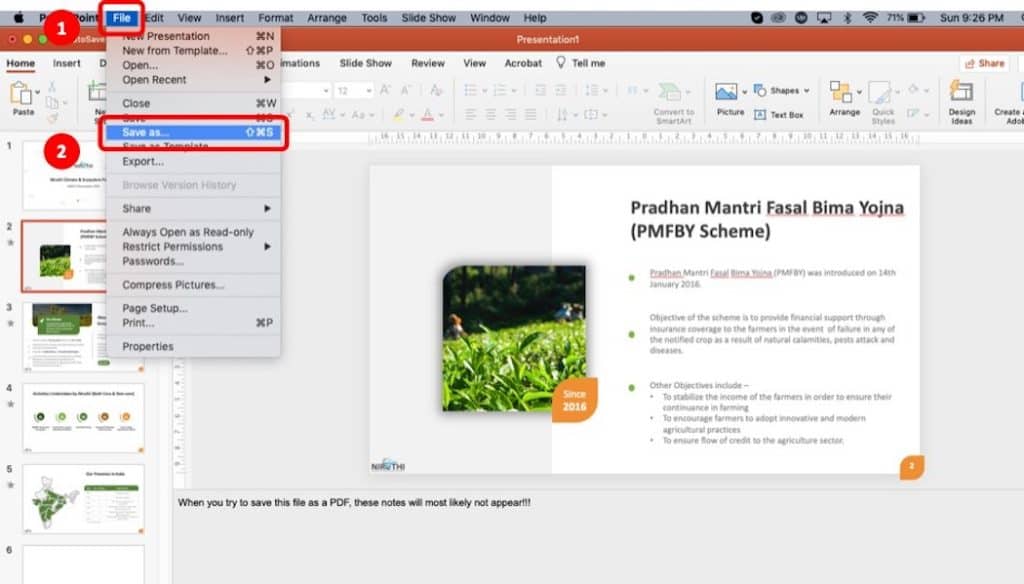 how to delete notes in ppt for mac