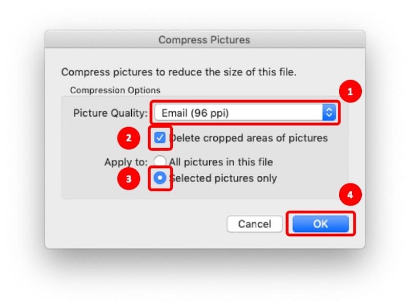 reduce pdf powerpoint file size on mac for email