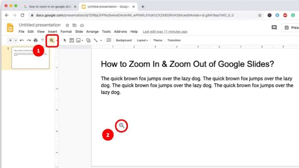 how to zoom in on google