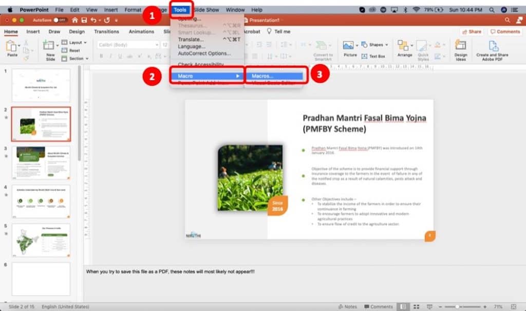 how to hide notes during powerpoint presentation