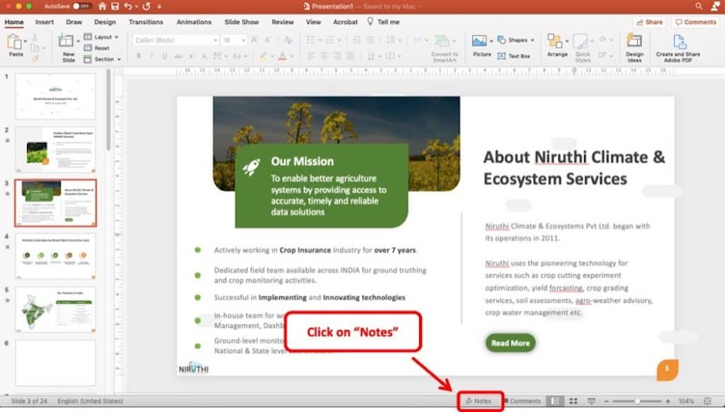 remove notes from powerpoint 2016 mac