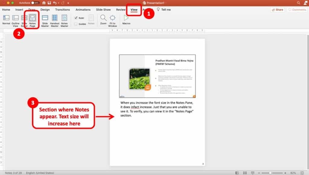 powerpoint mac increase font size