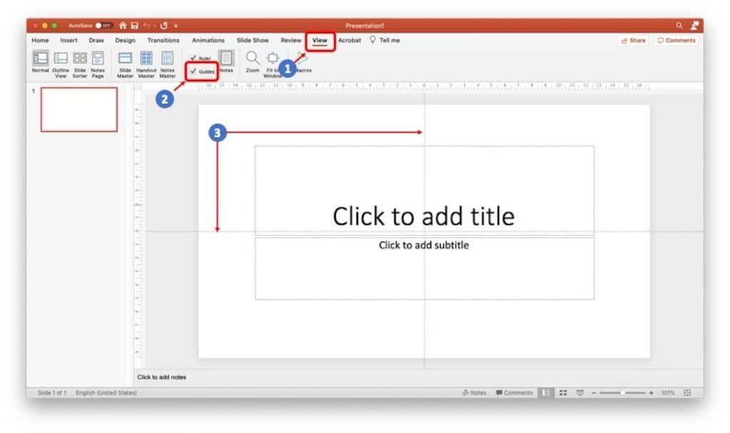 how do you change the margins in powerpoint 2016