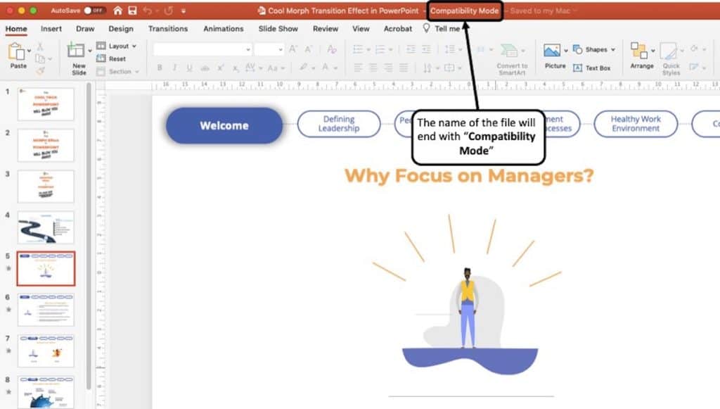 how to get powerpoint out of presentation mode