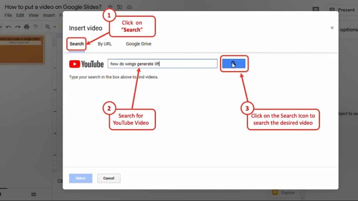 how to add a video to google presentation