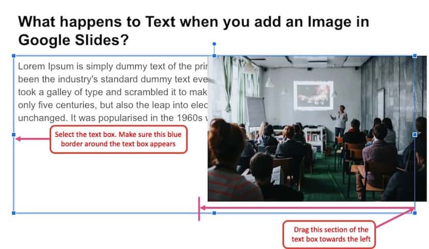 google presentation outline text