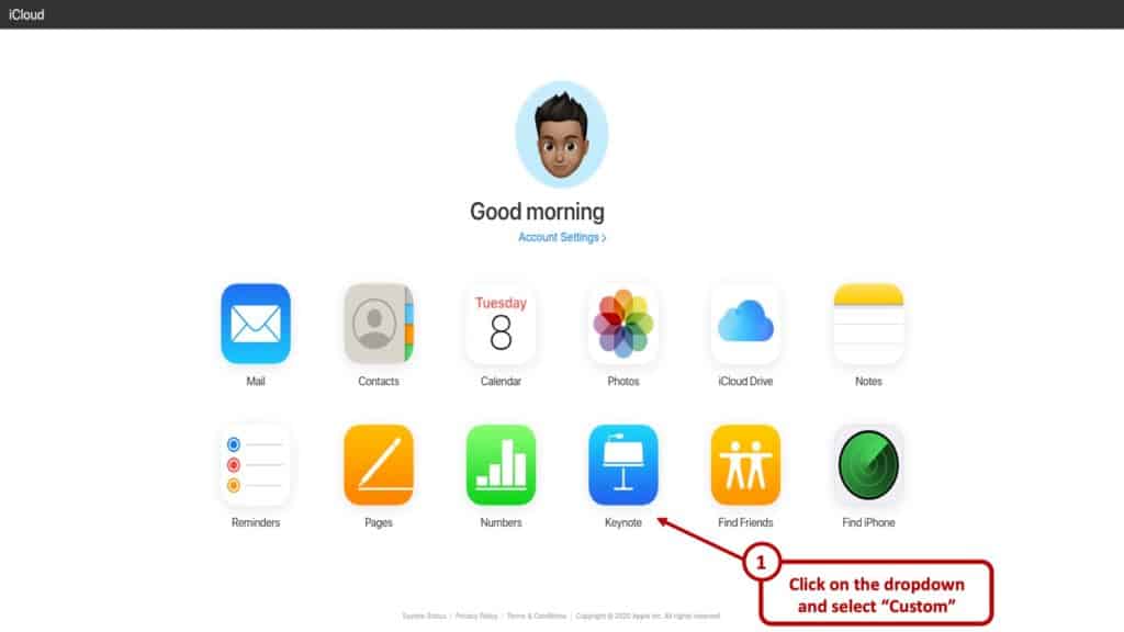 how to download keynote presentation from icloud