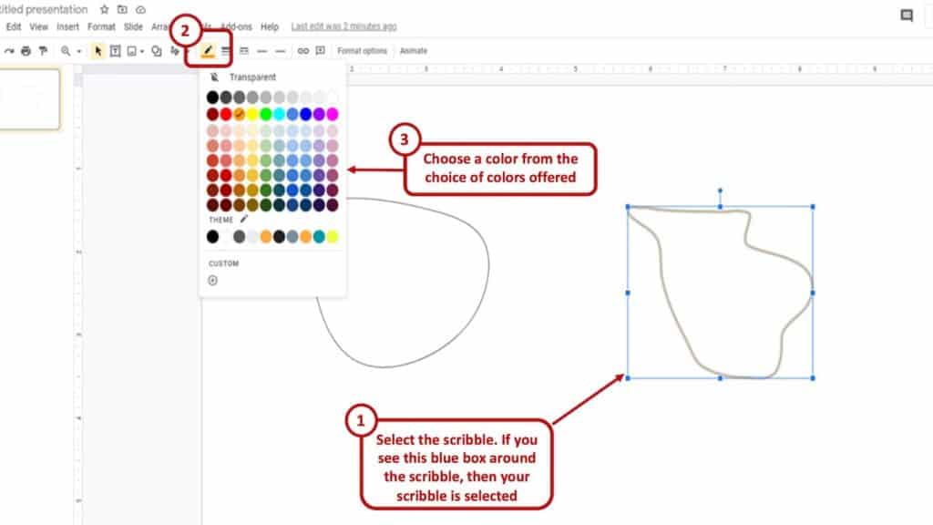 How To Change The Scribble Color On Google Slides