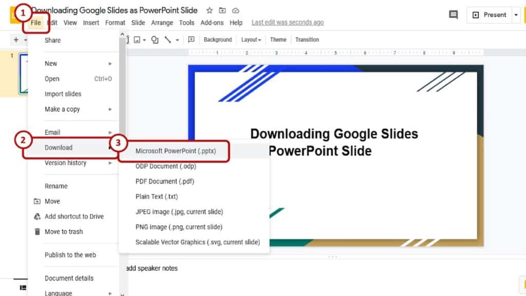 transfer google slides from email to keynote for mac