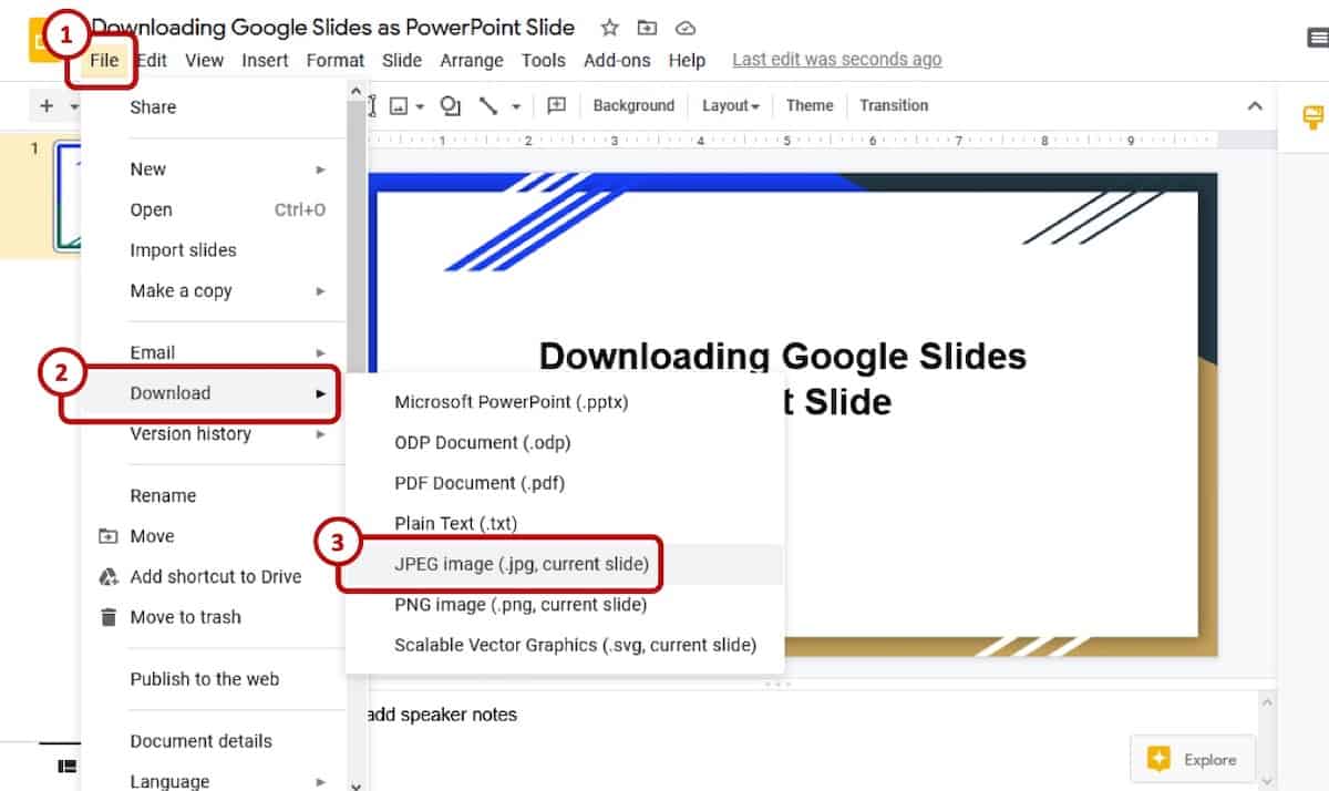 upload keynote to google slides