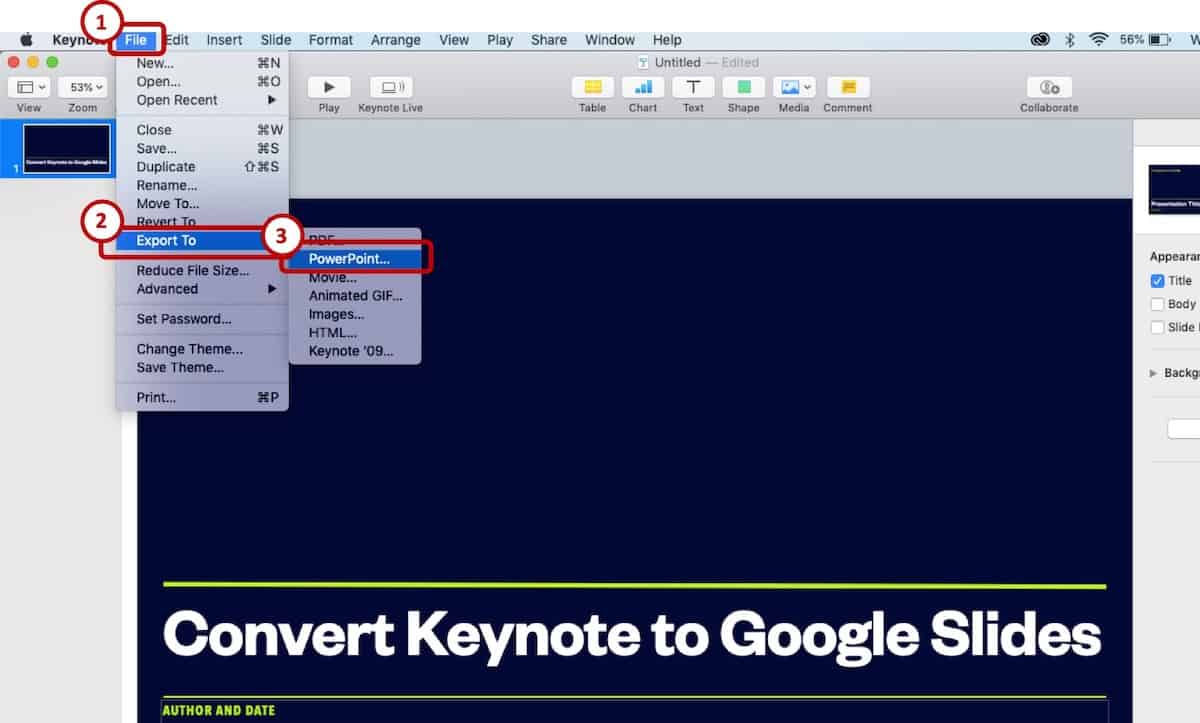 convert pdf to keynote slides