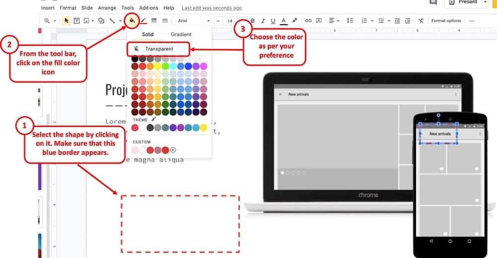 picture shapes in google docs