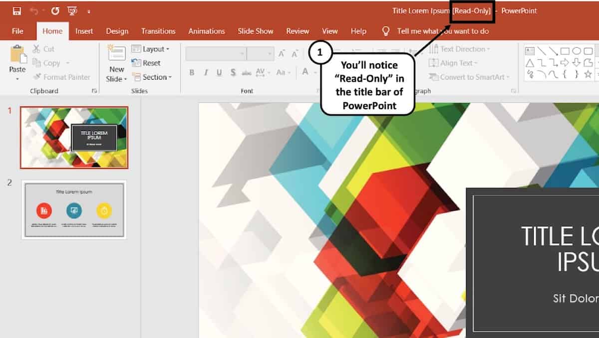 how to save a powerpoint presentation as read only