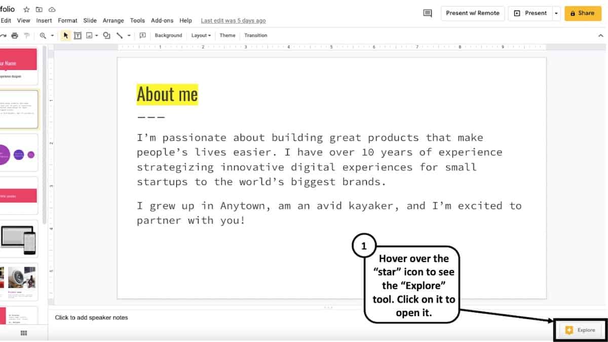 google slide presentation design ideas