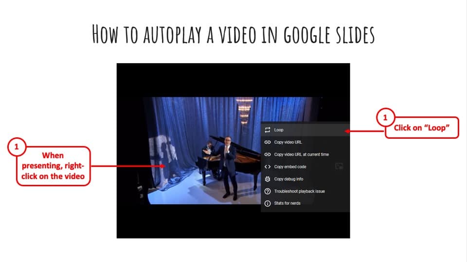 can a google slide presentation loop