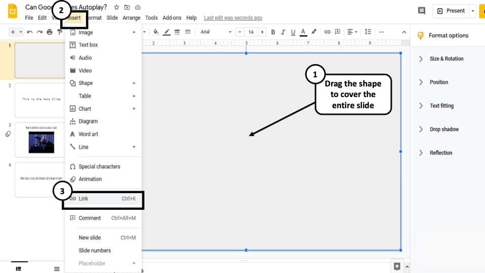 can a google slides presentation play automatically