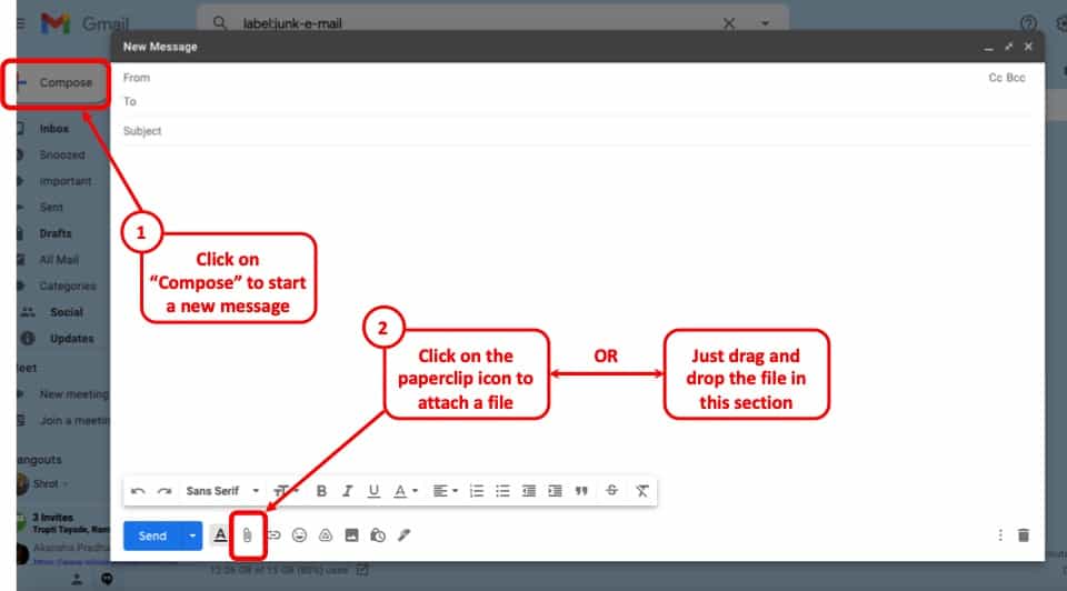 how to send presentation through email