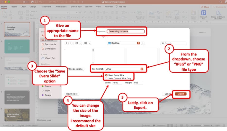 how to save google slides in presentation mode