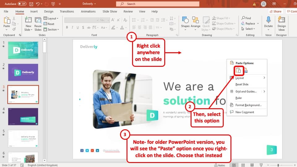 how to copy powerpoint presentation to desktop