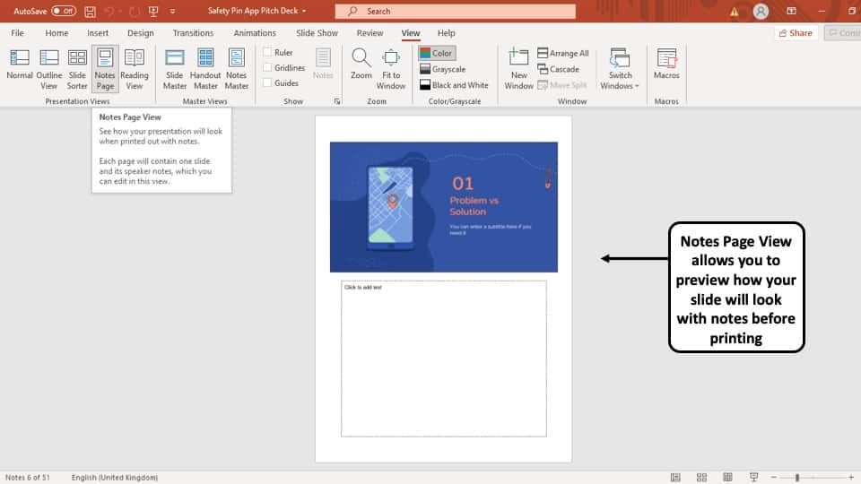 which are the presentation view option available in powerpoint 2016