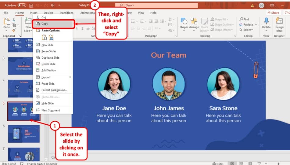 how to make a copy of a presentation in powerpoint