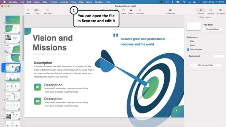 how to open a powerpoint presentation in keynote