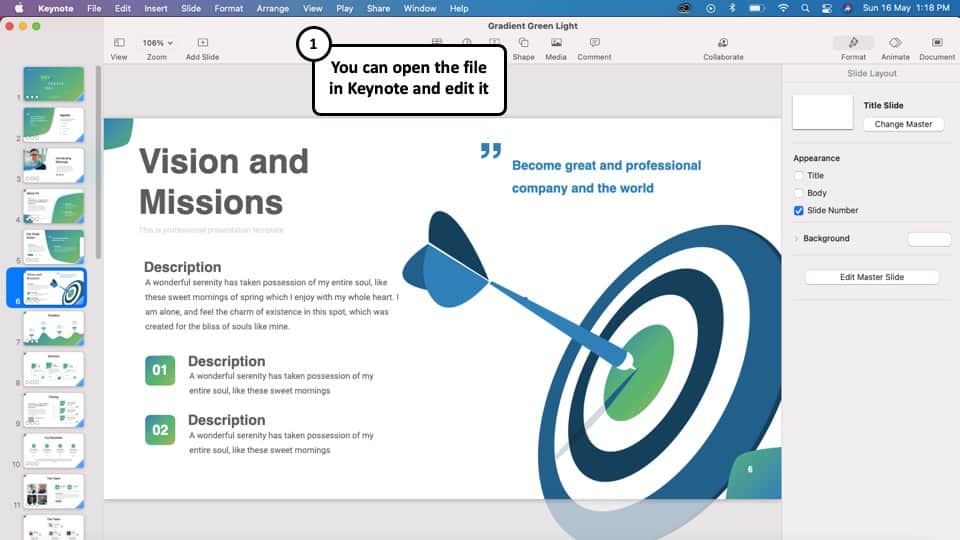 powerpoint open keynote presentation