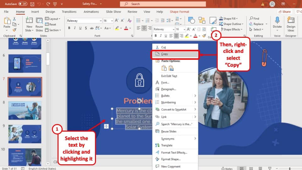 powerpoint copy slide to another presentation