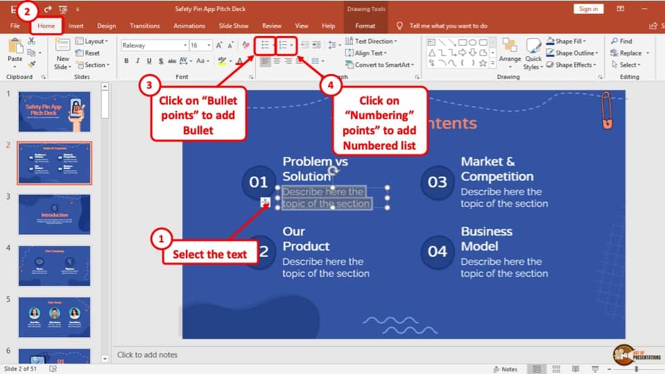 explain formatting text in powerpoint presentation