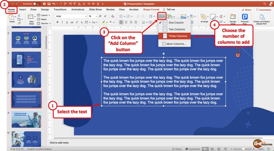 explain formatting text in powerpoint presentation