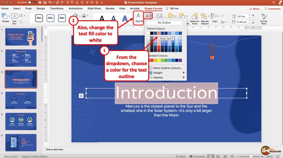 How To Outline Text In Powerpoint - Calendar Printable Templates