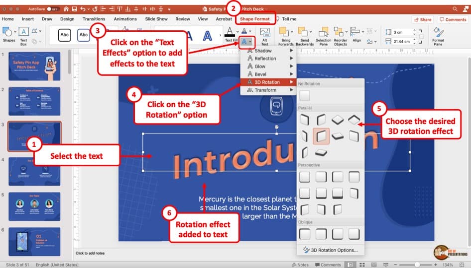 how to add word art on powerpoint