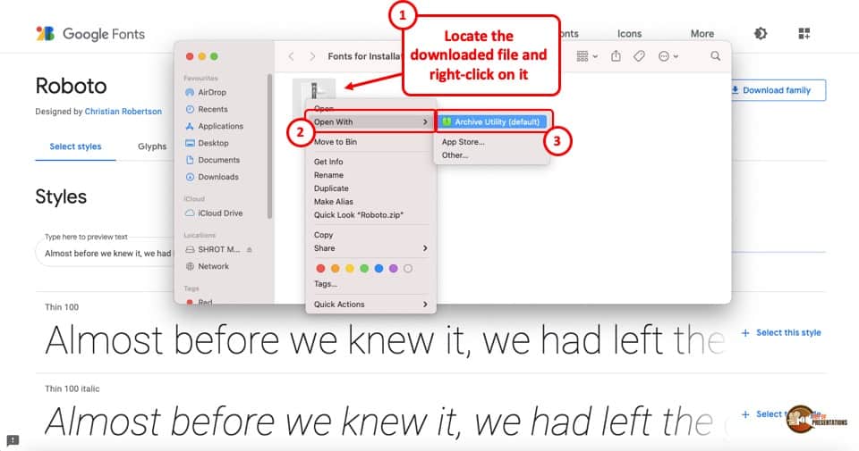 fonts presentation in powerpoint