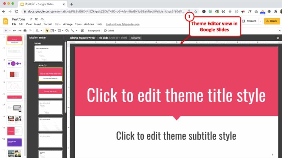 google presentation edit theme