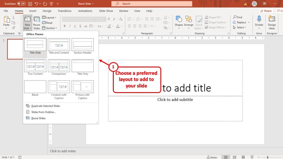 add new slide in powerpoint presentation