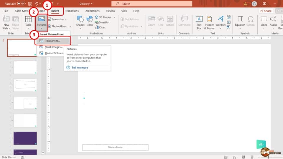 how to change presentation title in powerpoint footer