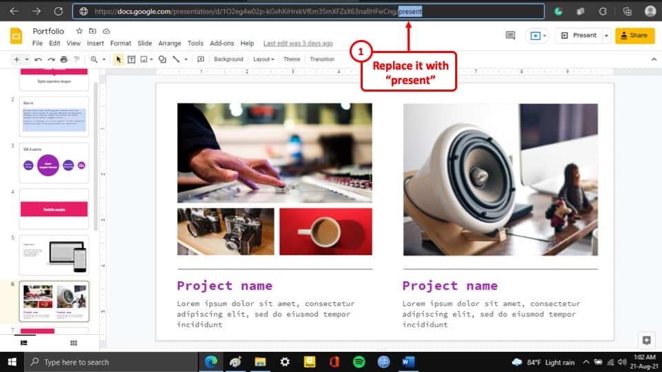 how to duplicate google slides presentation