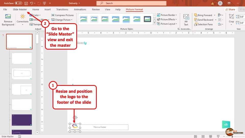 footer in powerpoint presentation