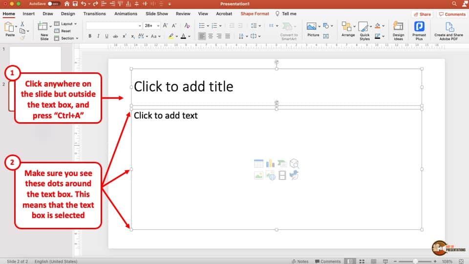 powerpoint presentation to text