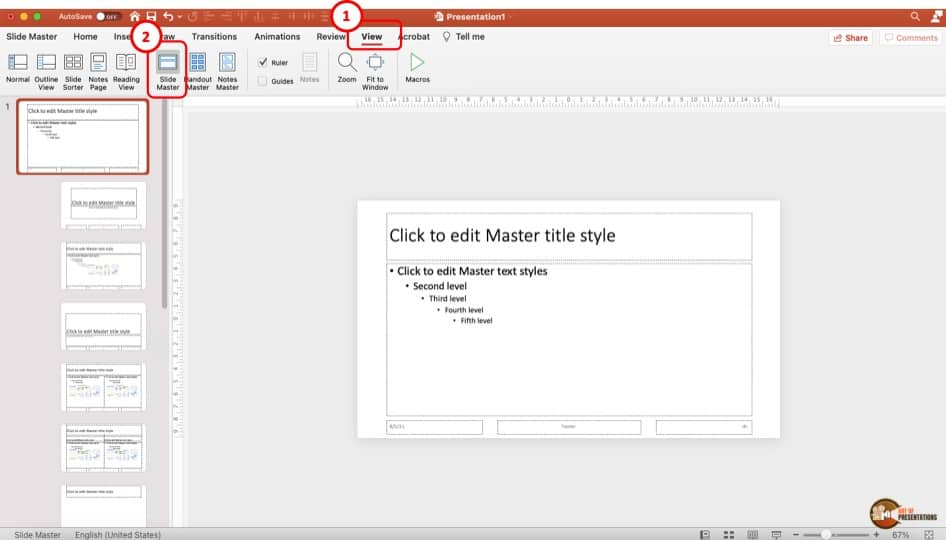 powerpoint presentation title in footer