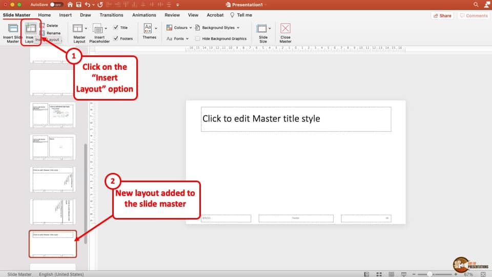 powerpoint footer presentation title