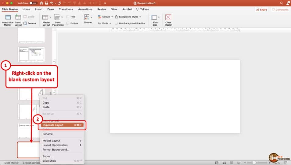 powerpoint page header