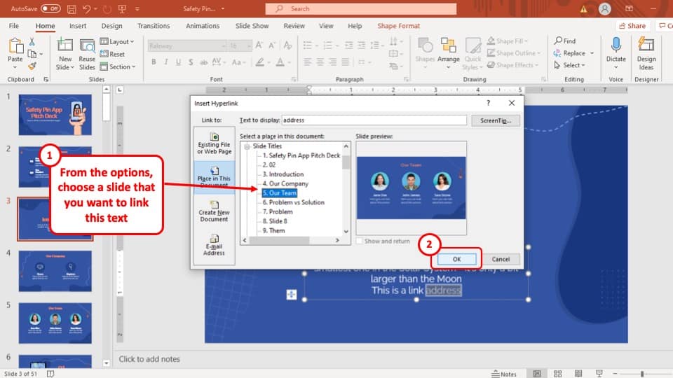 powerpoint links only work in presentation mode