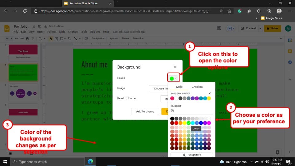 How to Change Background in Google Slides? [Quick Guide!] - Art of  Presentations