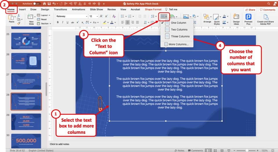 How To Do Two Columns In A Text Box In Word