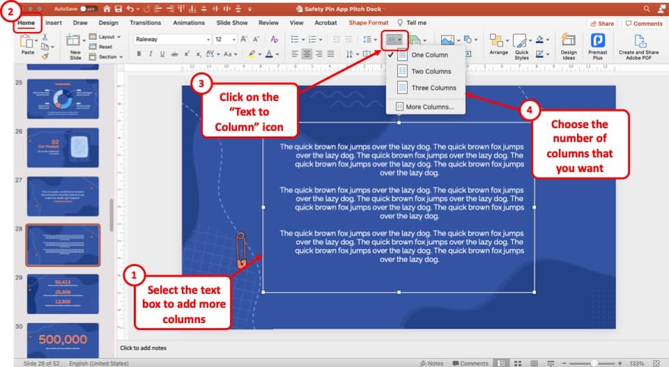 How To Split Text Into Two Columns In Powerpoint Kblalapa